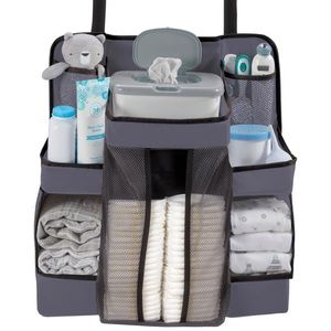 BRAND NEW L.A Baby Diaper Caddy and Nursery Organizer, Gray